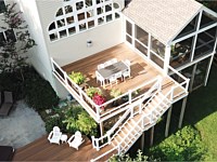 <b>Trex Transcend Havana Gold Multi-level Deck and Screened Porch</b>